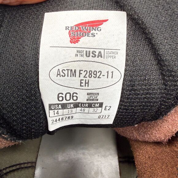 Red Wing 606 SuperSole 2.0 Work Boots Men 14 EE Made USA main image 13